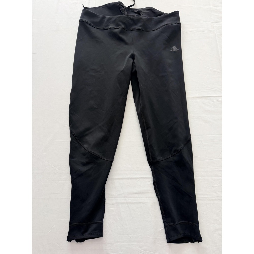 Adidas ClimaCool Leggings Mens XL Black Compression Running Leggings Zip Pocket